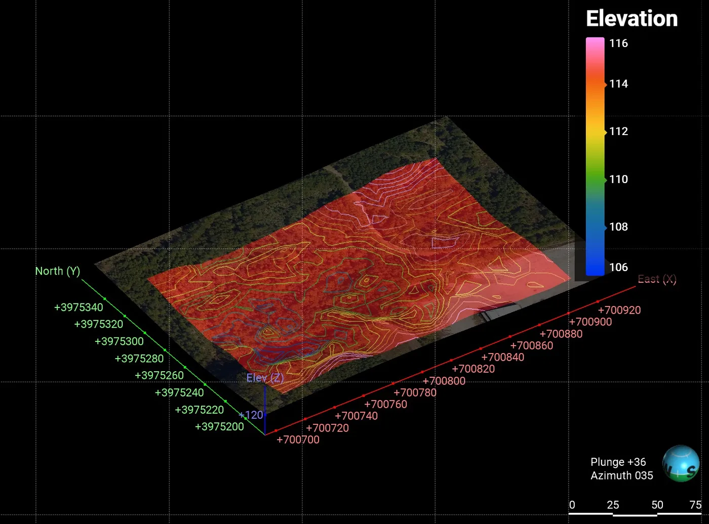 Site elevation model · EPA Superfund site