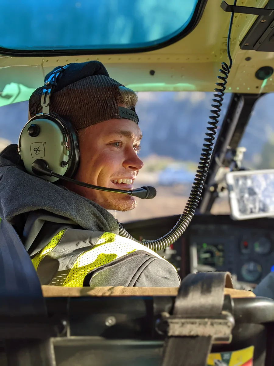 Aerial reconnaissance of the survey area · Willowstick field operations (Canada)