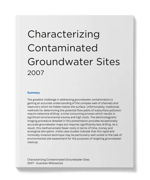 Characterizing Contaminated Groundwater Sites cover