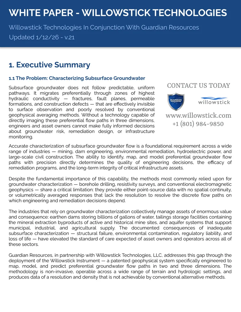 Willowstick Technologies White Paper cover